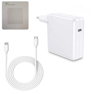 Adaptador de red puede usarse con Apple, 61 W, Power Delivery PD , blanco, con cable USB tipo C USB tipo C