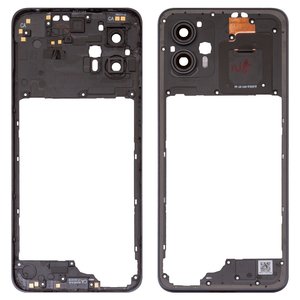 Parte media de carcasa puede usarse con Motorola Moto G23 XT2333, negra, con vidrio de cámara