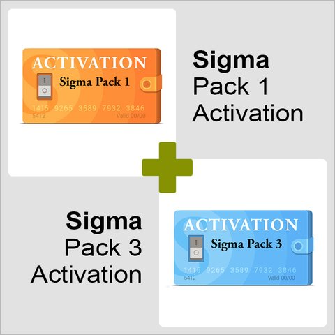 Активации Pack 1 и Pack 3 для Sigma