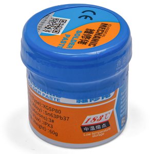 BGA паста Mechanic XGSP80, Sn 63%, Pb 37%, 183 °C, 60 г