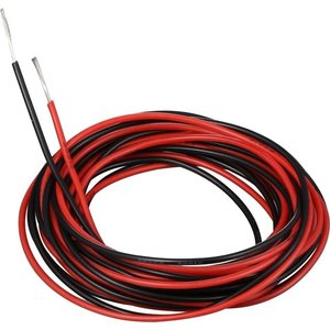 Провод в силиконовой изоляции 26AWG, 0,16 мм², 1 м, черный, UL3135