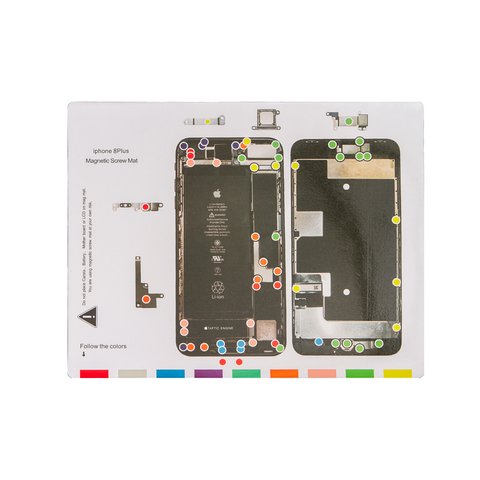 Килимок монтажний для Apple iPhone 8 Plus, магнітний, для розкладання шурупів