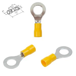 Наконечник RV 3,5 8, 8 мм, кільцевий, ізольований, жовтий, 10 шт., 2,5 4,0 мм²