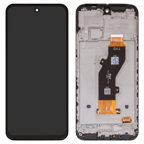 Дисплей для Tecno Spark 30C, черный, с рамкой, High Copy, TXDI670QBAPX, kl5, kl5n