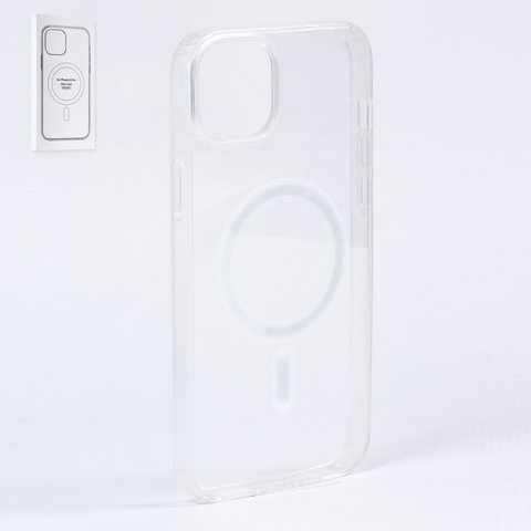 Чохол MagSafe для iPhone 14 Plus, прозорий, магнітний, силікон