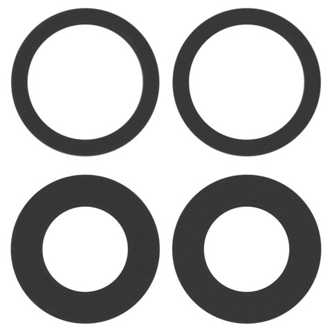 Стекло камеры для iPhone 16, iPhone 16 Plus, черное, без рамки, комплект 2 шт., Original PRC 