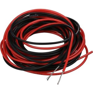 Провод в силиконовой изоляции 24AWG, 0,2 мм², 1 м, черный