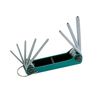Набор раскладных звездообразных ключей Torx с отверстиями Pro'sKit 8PK-021L Набор раскладных звездообразных ключей Torx с отверстиями Pro'sKit 8PK-021L