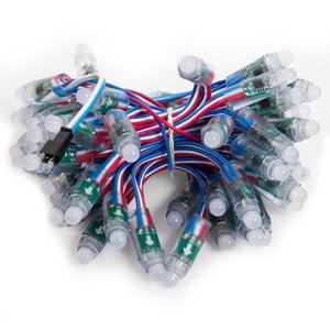 Светодиодный пиксель RGB (50 шт., WS2811, DC 12 В, 12 мм, IP68) Светодиодный пиксель RGB (50 шт., WS2811, DC 12 В, 12 мм, IP68)